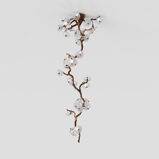 Elegant Branch Lamp 3D model