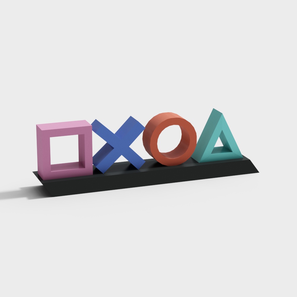 Low Poly Colorful 3D Model Set