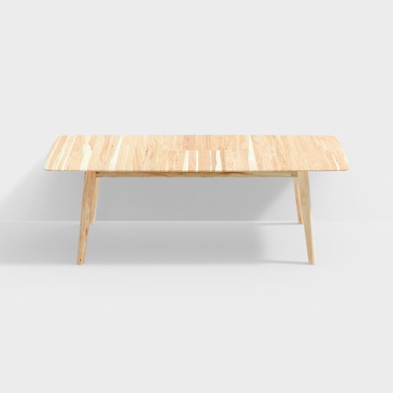 Stylish Wooden Coffee Table 3D model
