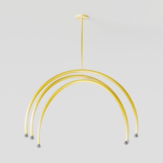 Stylish Low-Poly Chandelier 3D model