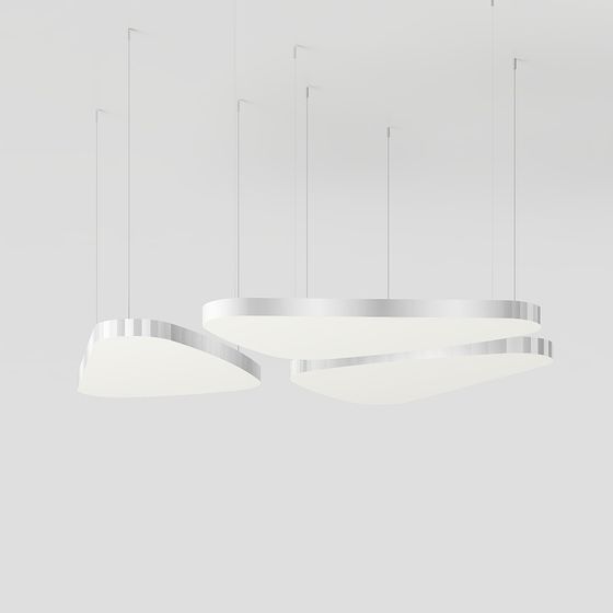 Elegant Low-Poly Pendant Light 3D model