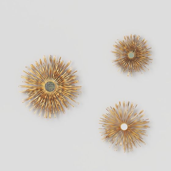 Golden Sunflower Low-Poly 3D Model