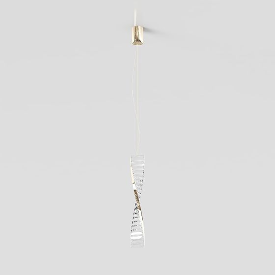 Elegant Spiral Crystal Chandelier 3D model