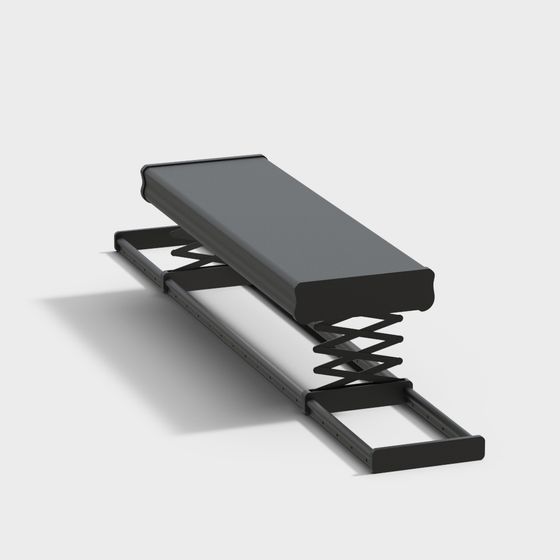 Adjustable Height Office Desk 3D Model