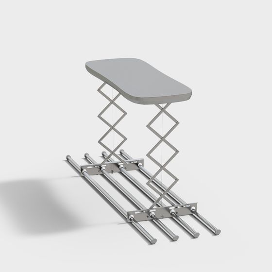 Stylish Folding Table 3D model for Modern Spaces