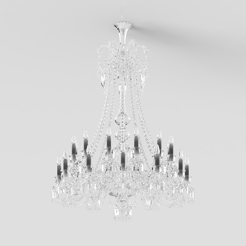 Elegant Crystal Chandelier 3D model
