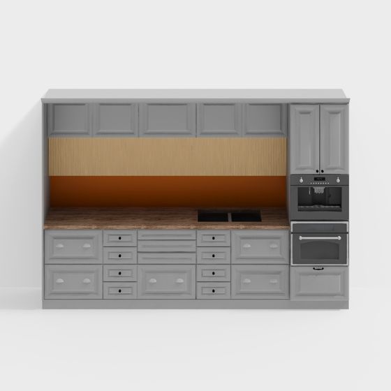 Elegant 3D Kitchen Cabinet Model for Contemporary Interiors