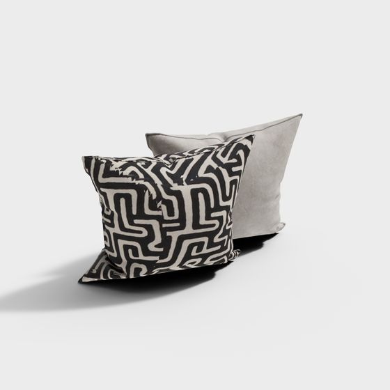 Geometric Pillow 3D model for Modern Home Decor