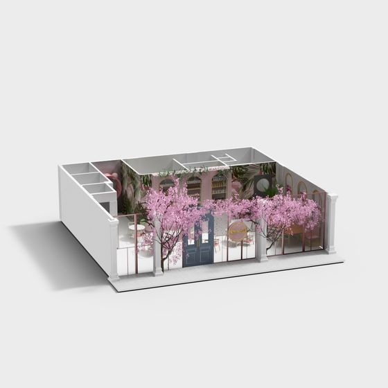 Charming Spring Café 3D Model