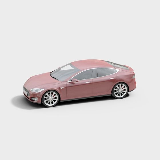 Low-Poly Tesla Model S 3D model
