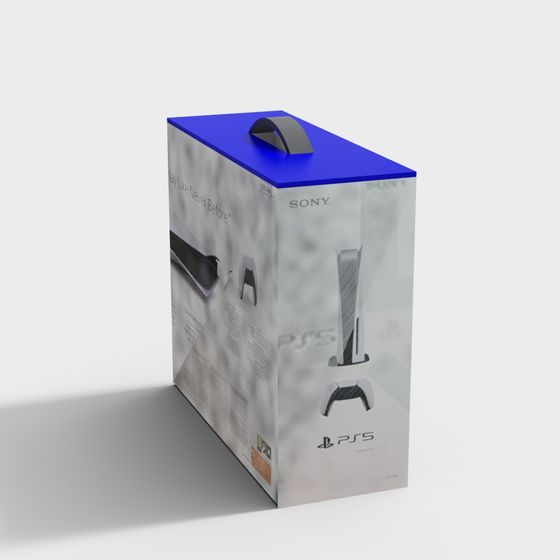 PlayStation 5 Console Packaging 3D Model