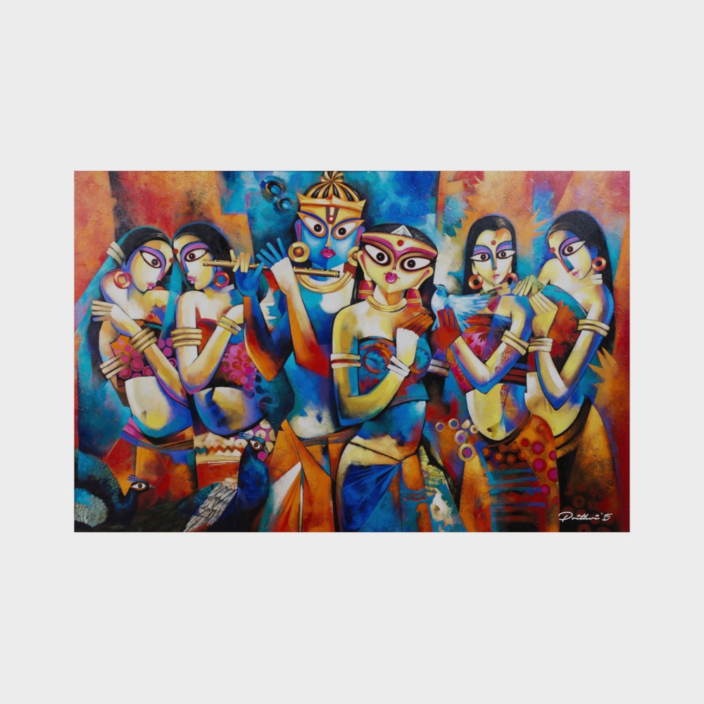 Vibrant 3D Model of Indian Mythology Dance