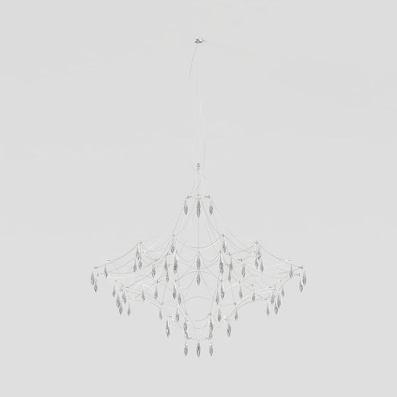 Elegant Crystal Chandelier 3D model