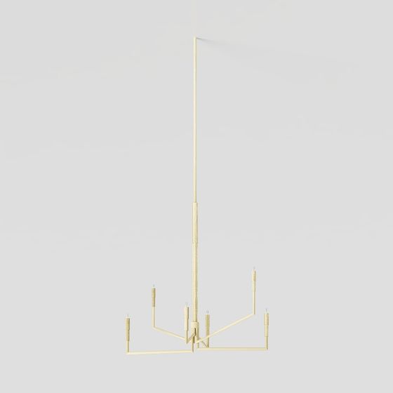 Bamboo Pendant Light 3D model for Modern Spaces