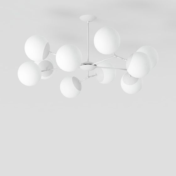 Elegant Low-Poly Chandelier 3D model