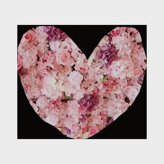 Romantic Heart-Shaped Floral 3D Model