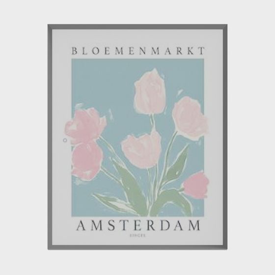 Amsterdam Flower Market Poster 3D model