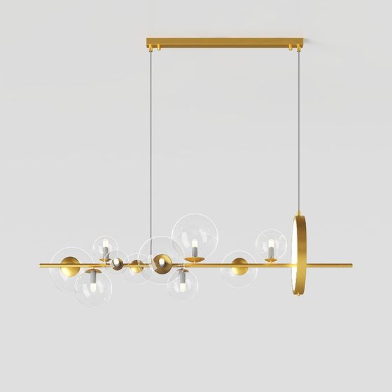 Elegant Low-Poly Chandelier 3D model