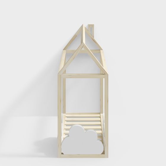 Charming Low-Poly Wooden Cabin 3D model