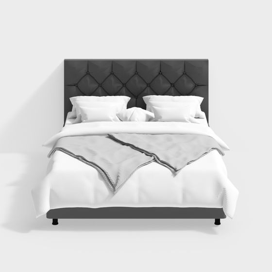 Urban Elegance Bed Frame 3D model for Contemporary Interiors