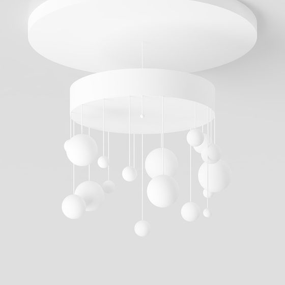 Stylish Minimalist Pendant Light 3D model