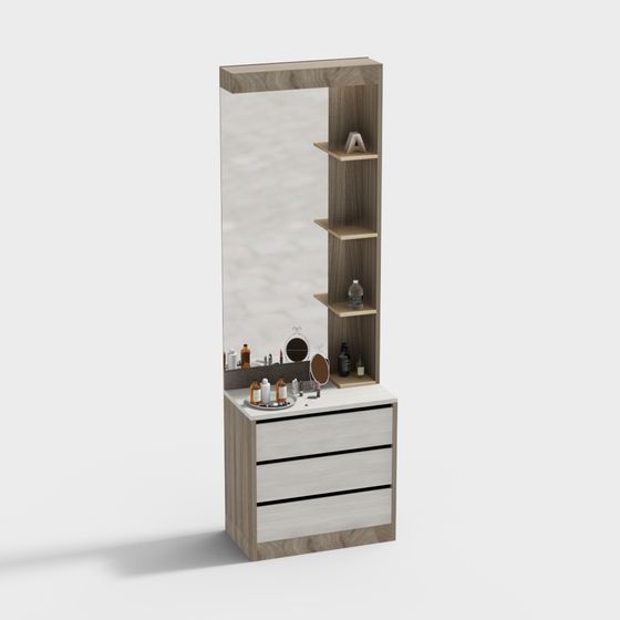 Stylish Bathroom Vanity 3D Model for Modern Designs