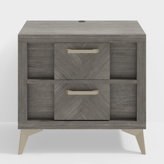 Mid-Century Modern Nightstand 3D model