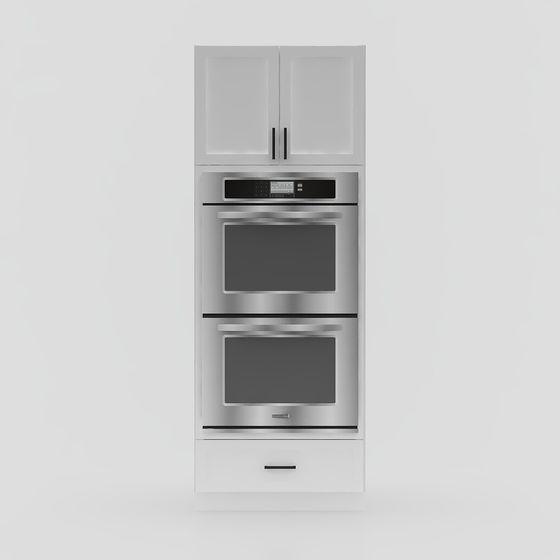 Stylish Low-Poly Kitchen Appliance Set 3D model