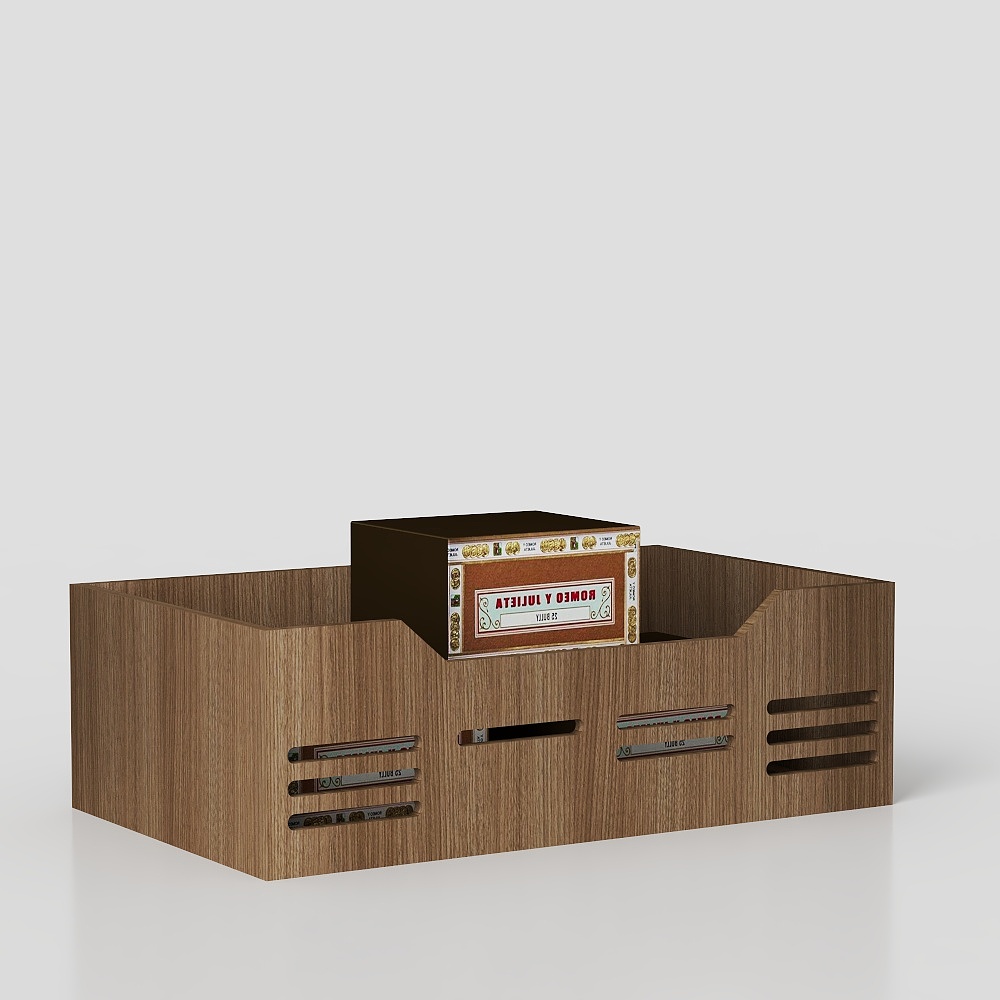 Stylish Wooden File Rack 3D Model
