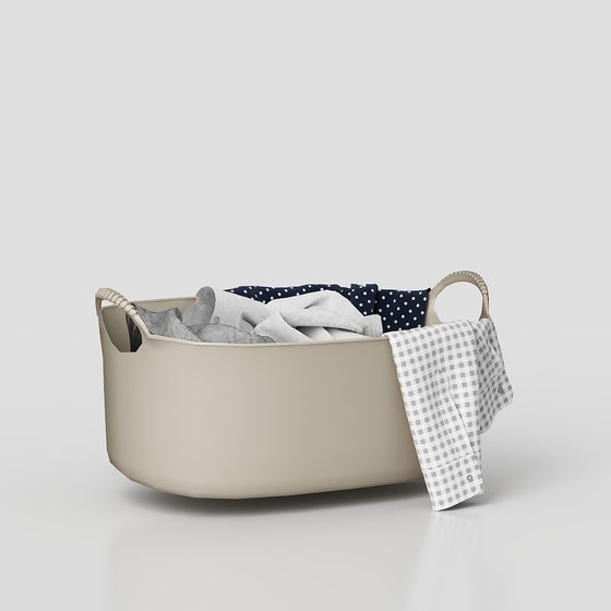Minimalist Laundry Basket 3D model