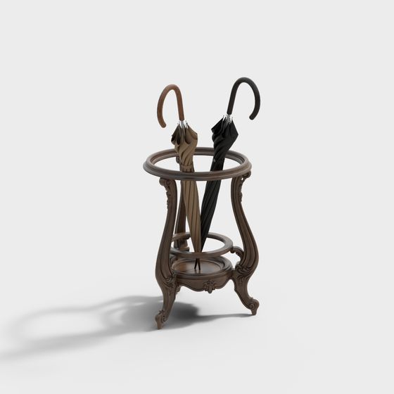 Elegant Vintage Umbrella Stand 3D model