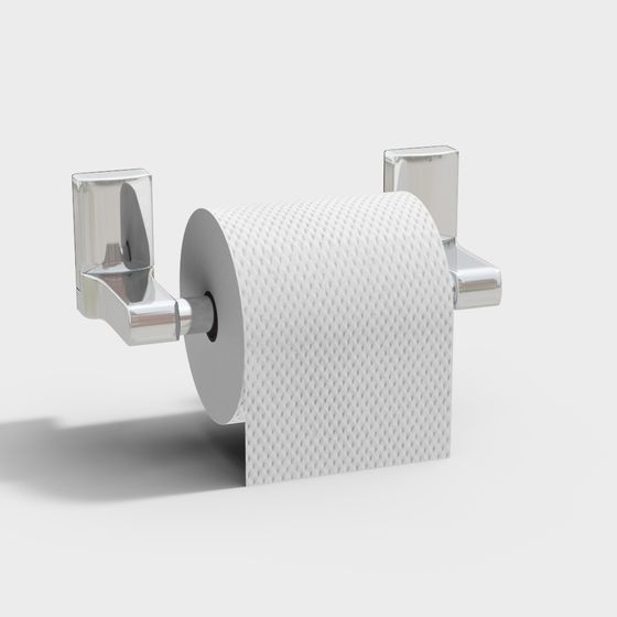 Minimalist Bathroom Tissue Holder 3D model