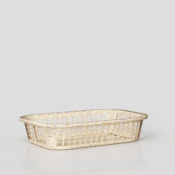 Charming Low-Poly Bamboo Basket 3D model for Creative Use
