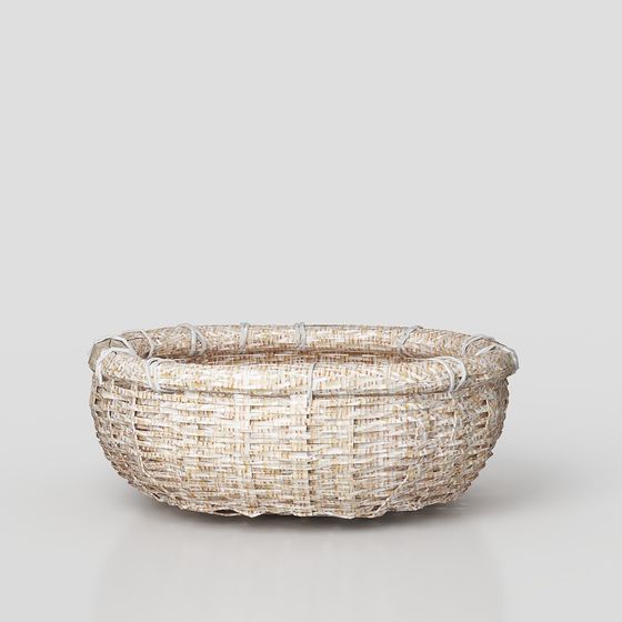 Natural Weave Basket 3D model