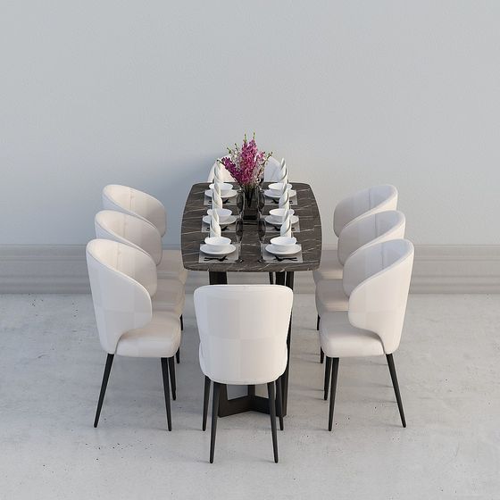 Chic Urban Dining Table 3D model for Creative Projects