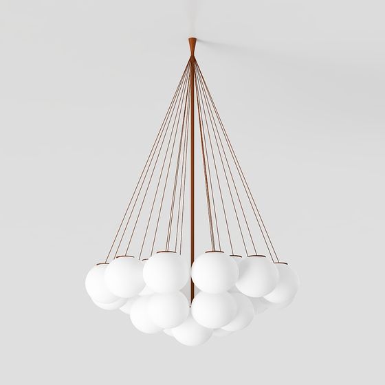 Elegant Modern Chandelier 3D model