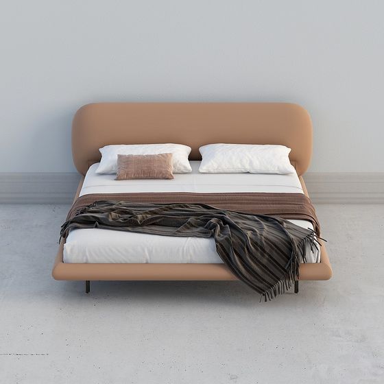 Modern Minimalist 3D Bed Model Design