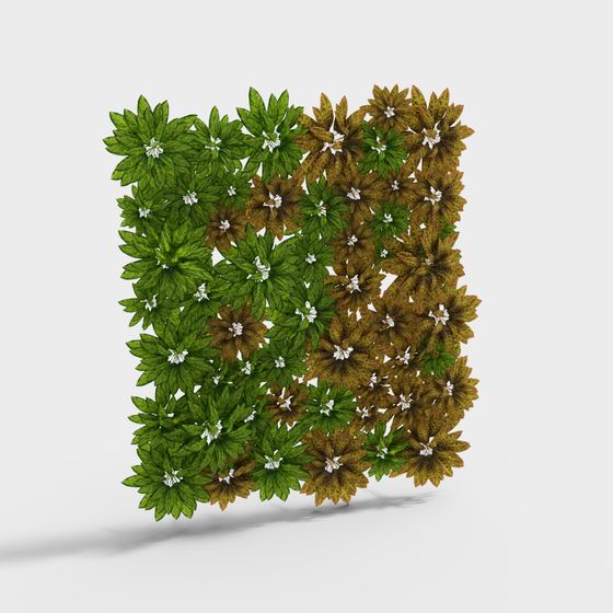 Vibrant Natural Wall 3D Model for Interiors and Games