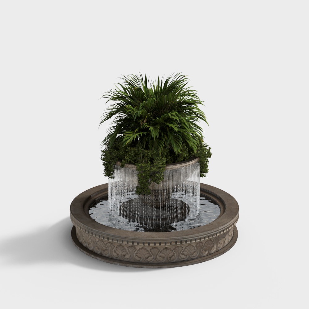 Water Garden 3D Model for Tranquil Spaces