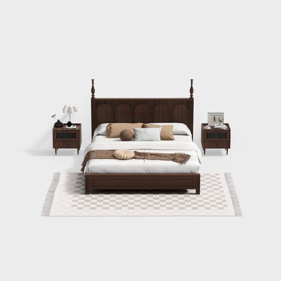 Cozy Retreat Bed 3D model