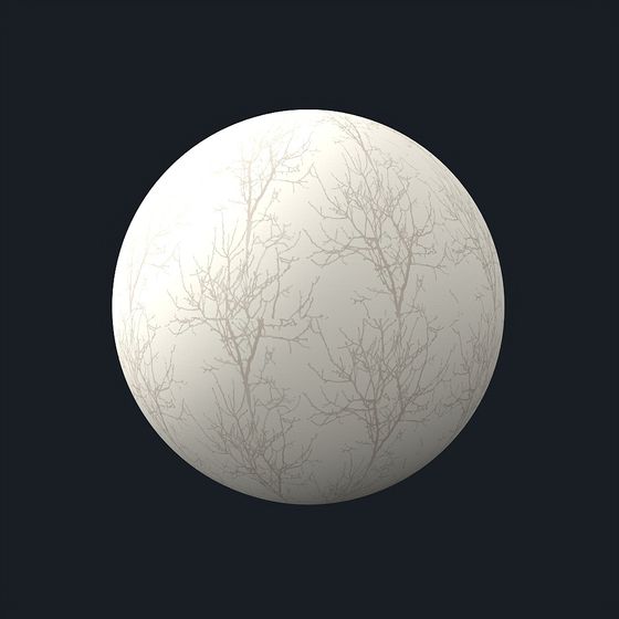 Beige KS Tree Pattern Wallpaper 3D Model with PBR Textures