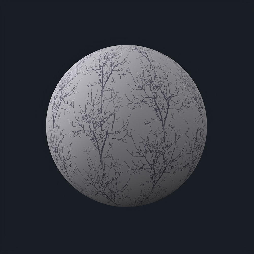 Tree Pattern Continuous Gray Wallpaper