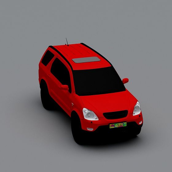 Futuristic Red SUV 3D model for Creative Projects