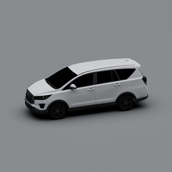 Stylish Low Poly White SUV 3D Model for Creative Projects