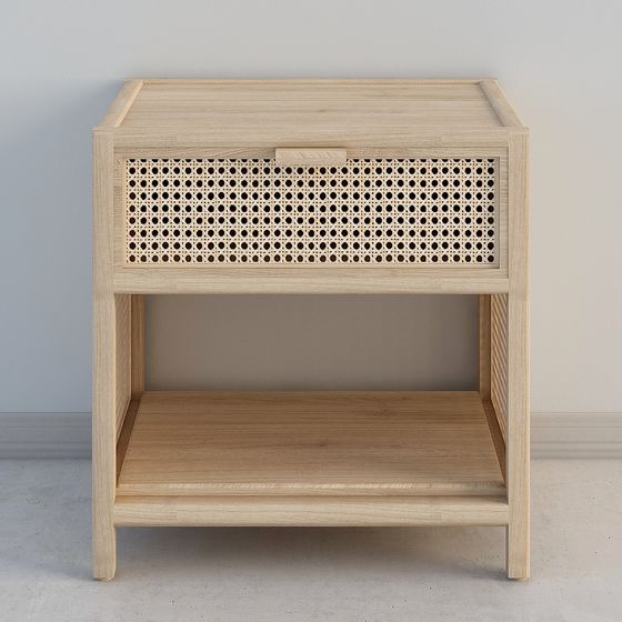 Rattan Side Table 3D model