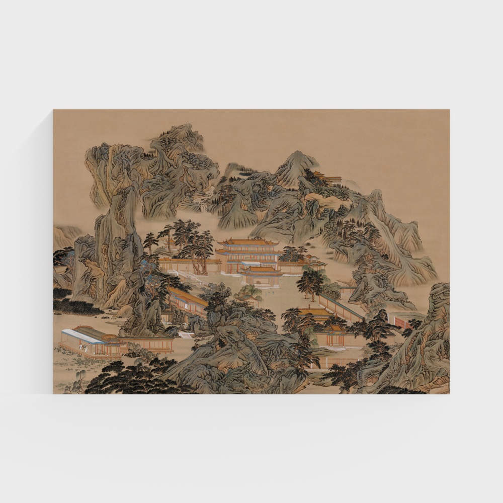 Ireland Wall Fabric Mural Hard Package Background Wall - Modern New Chinese Style Ink Wash Landscape - Hotel Villa Clubhouse Restaurant Homestay Beauty Health Salon Teahouse Chess Room Farm Exhibition Hall