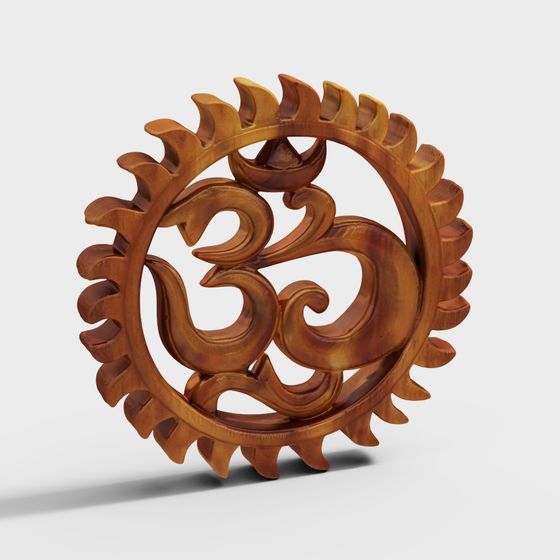 Mystical Om Symbol 3D Model