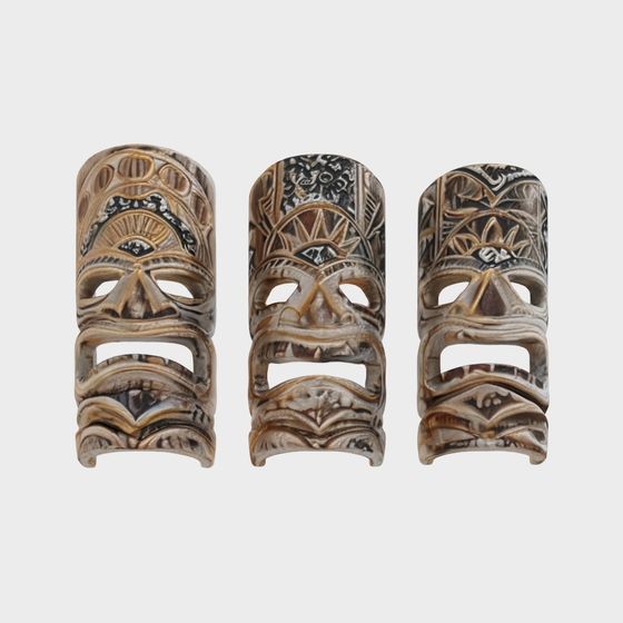 Tiki Mask Collection 3D model