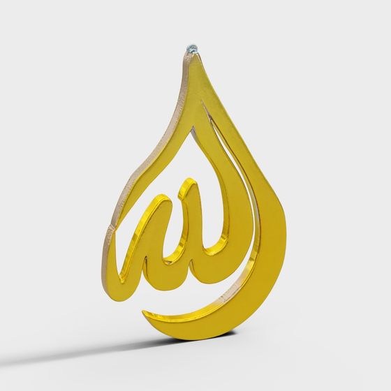 Golden Drop 3D model for Artistic Creations