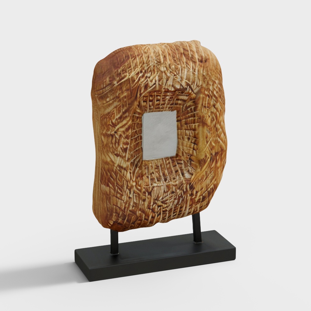 Ancient Tree Stele 3D Model – Low-Poly Wood Texture